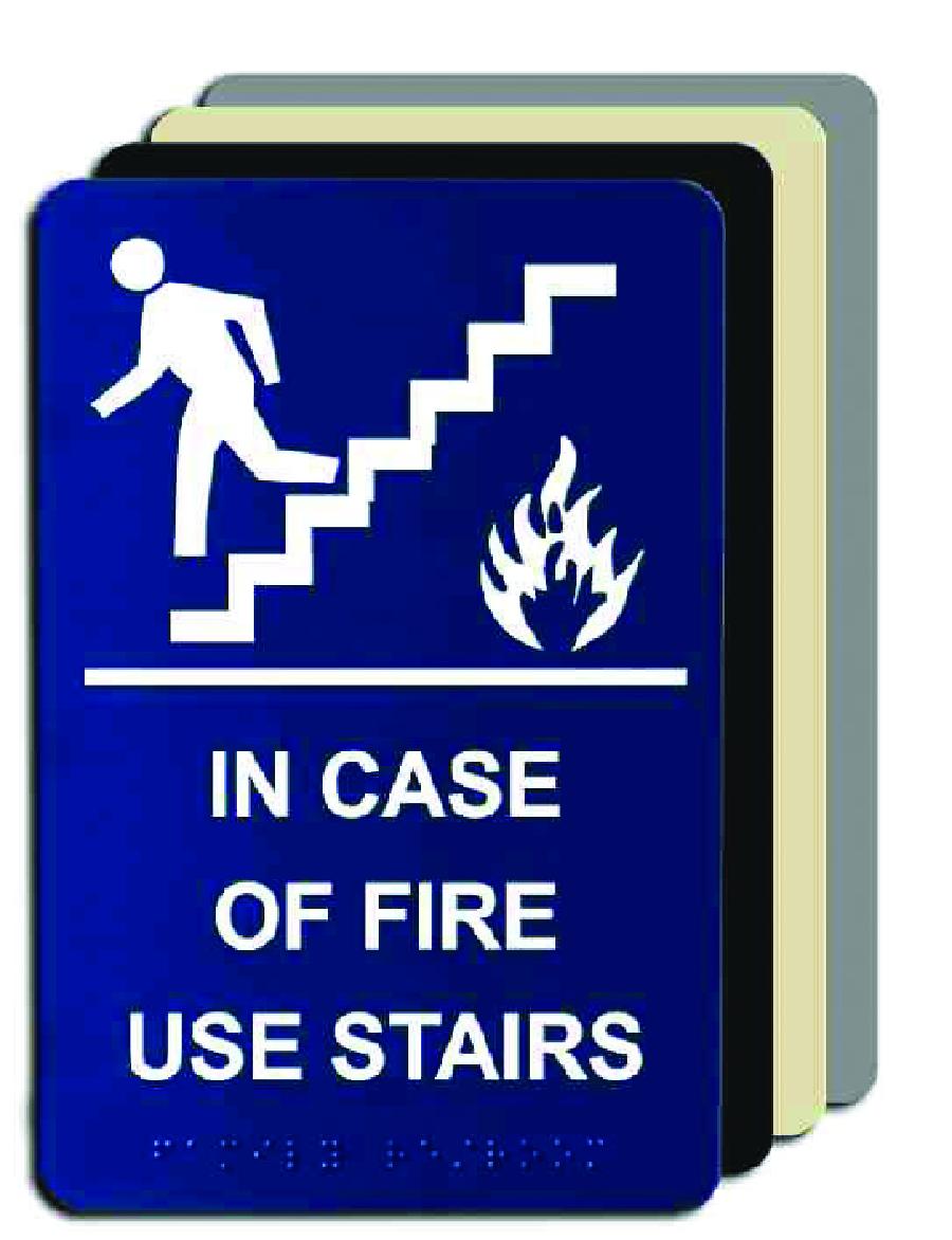 ADA Braille Sign - In Case Of Fire